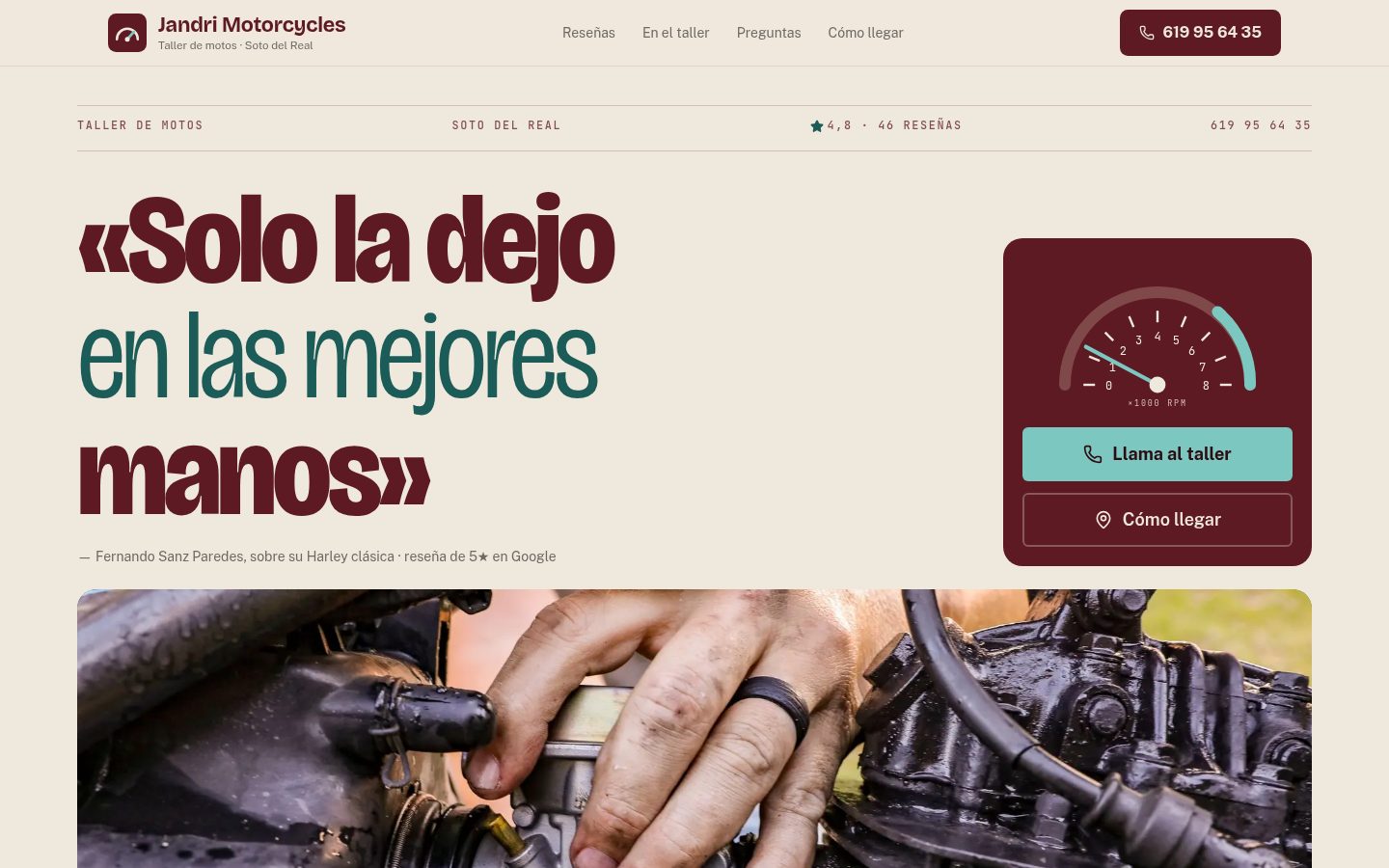 Captura de la demo de Jandri Motorcycles